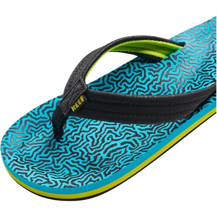 2024 Reef Nios Chancletas Ahi CJ2050 - Blue Coral